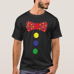 Clown Tie Costume Circus Rainbow Halloween Carniva T-Shirt