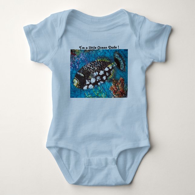 CLOWN TRIGGERFISH for BABY Bodysuit (Front)