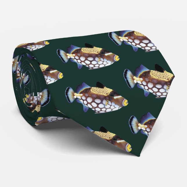 Clown triggerfish tie (Rolled)
