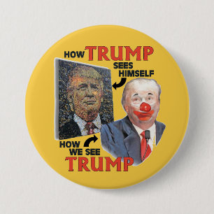 Clown Trump 7.5 Cm Round Badge