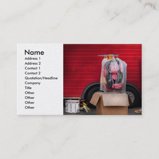 Clown - Wardrobe change Business Card (Front)