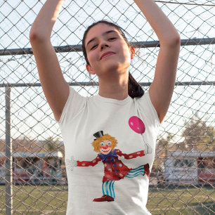 Clown With A Balloon Girls T-Shirt