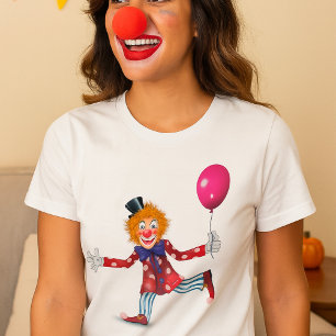 Clown With A Balloon Womens T-Shirt
