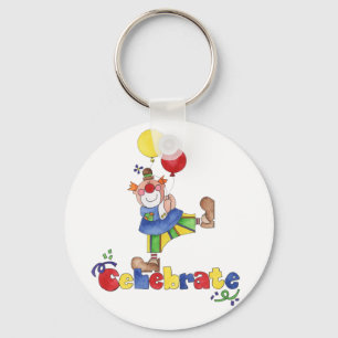 Clown with Balloons Key Ring