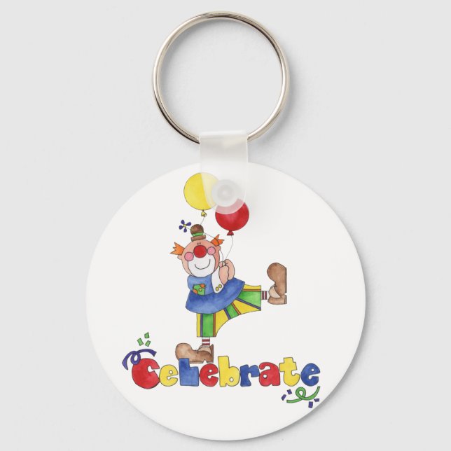 Clown with Balloons Key Ring (Front)