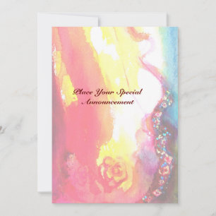 CLOWN WITH RED BOW ,Yellow Pink Rose Announcement