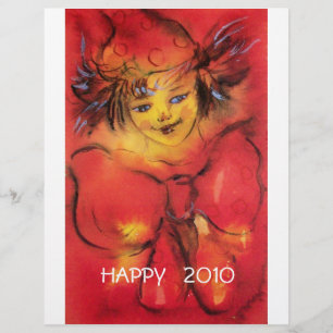 CLOWN WITH RED RIBBON / Happy New Year's Eve Flyer