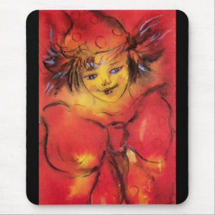 CLOWN WITH RED RIBBON MOUSE MAT