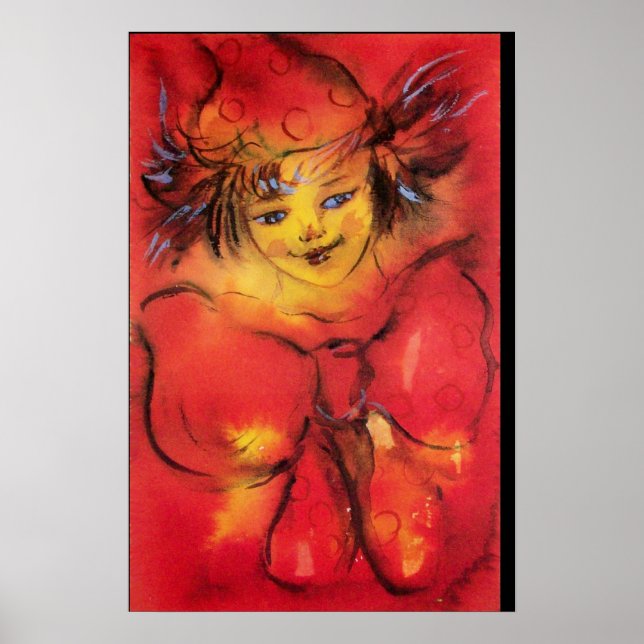 CLOWN WITH RED RIBBON POSTER (Front)