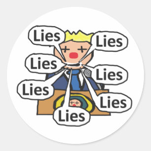 Clown World Lies Classic Round Sticker