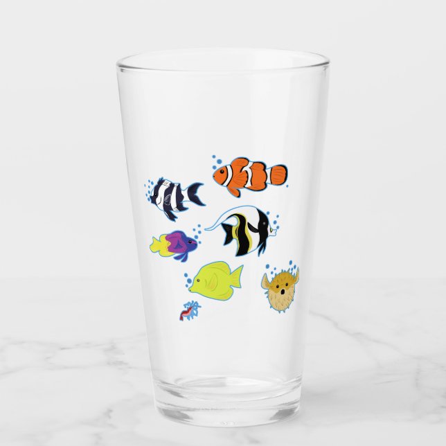 Clownfish and Friends Glass (Front)