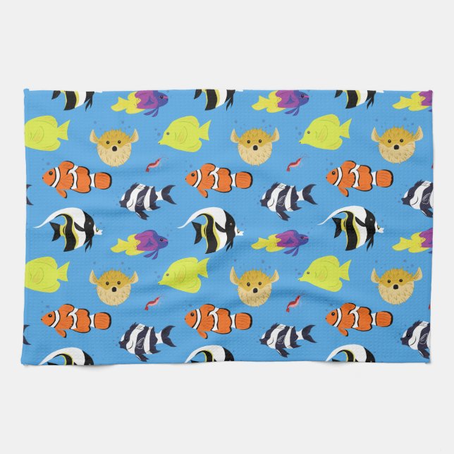 Clownfish and Friends Tea Towel (Horizontal)