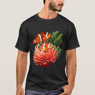 Clownfish Anemone Saltwater Reef Aquarium Fish Tan T-Shirt