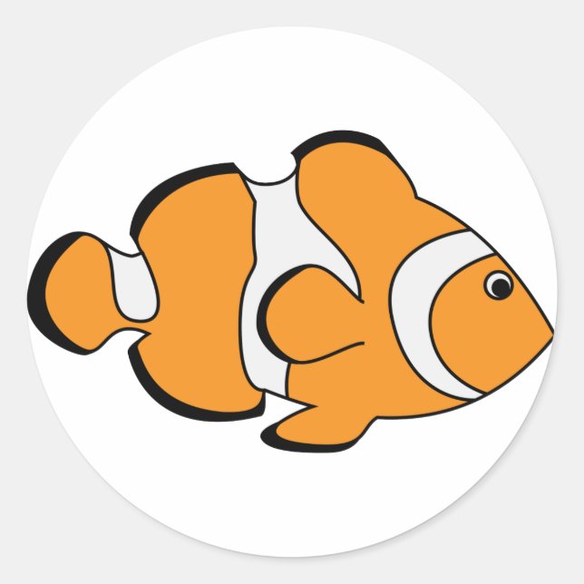 Clownfish Classic Round Sticker (Front)