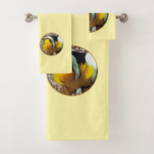 Clownfish - Close-Up! Round Photographic Design Bath Towel Set