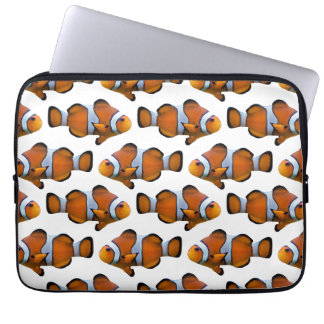Clownfish Frenzy Laptop Sleeve (White)
