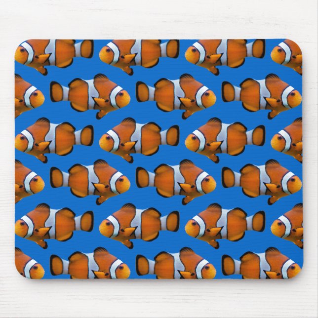 Clownfish Frenzy Mousemat (Blue) (Front)