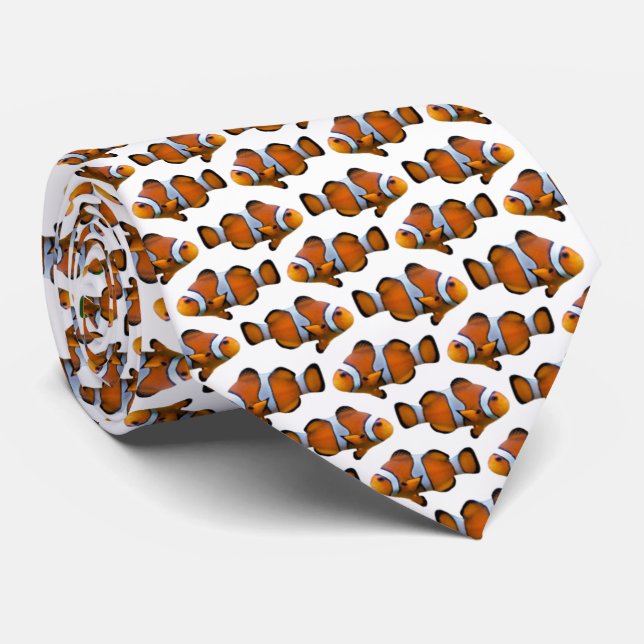Clownfish Frenzy Tie Double Sided (Choose Colour) (Rolled)