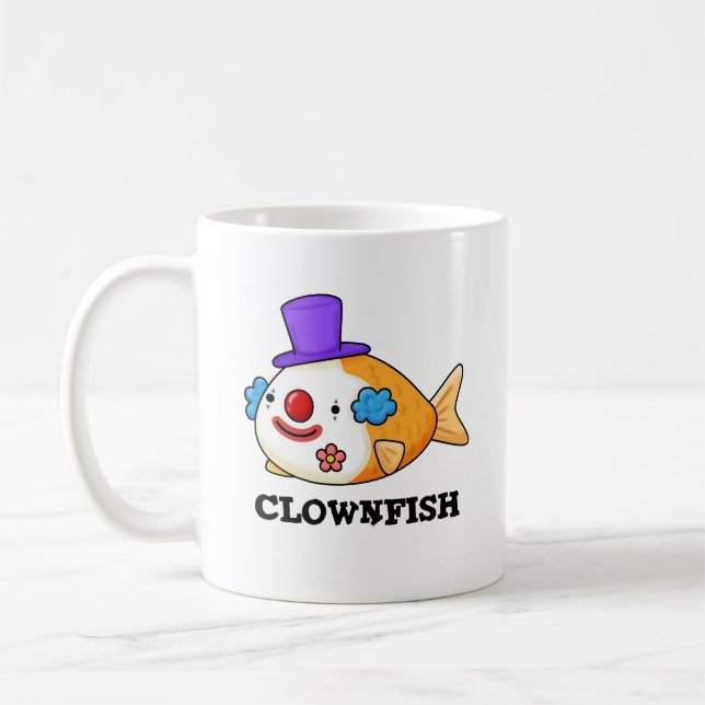 Clownfish Funny Animal Fish Pun Coffee Mug (Left)