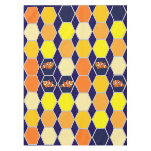 Clownfish Hand Drawn Art Tablecloth