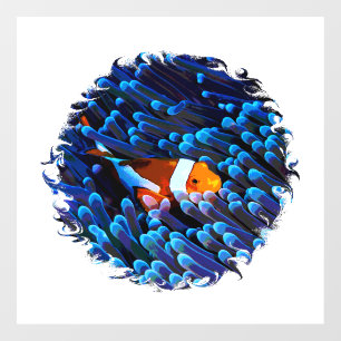 Clownfish In An Anemone Window Cling