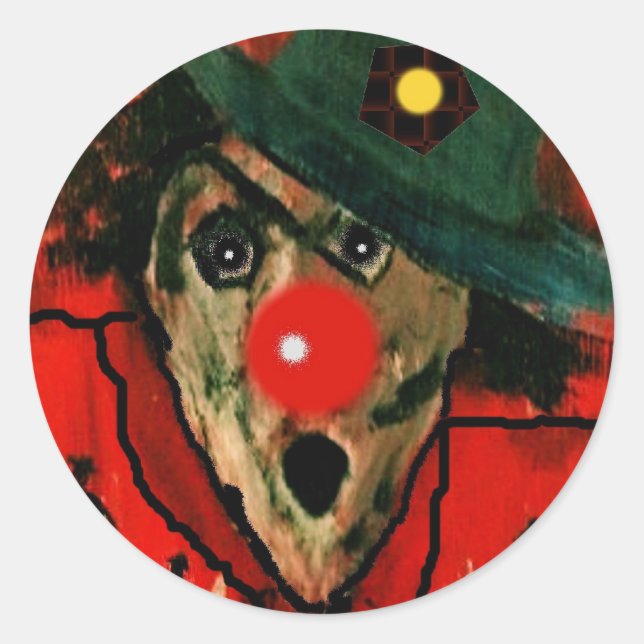 CLOWNIN GRAFF CLASSIC ROUND STICKER (Front)