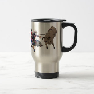 Clowns and Bull-2 without Text Travel Mug