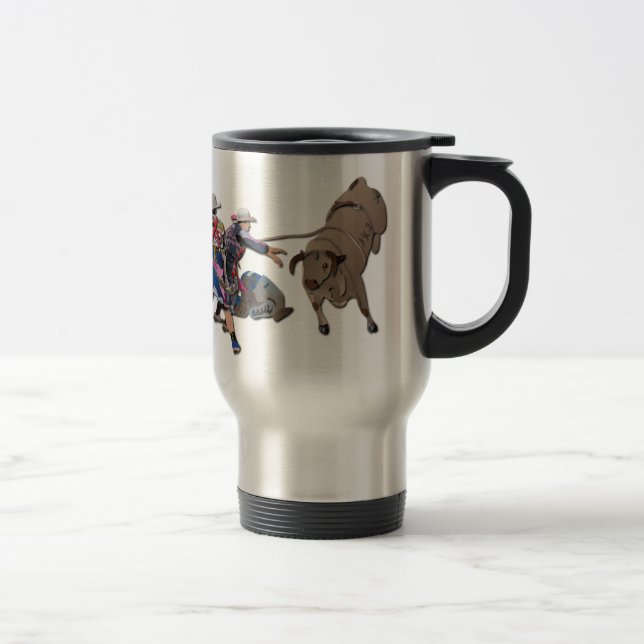Clowns and Bull-2 without Text Travel Mug (Right)