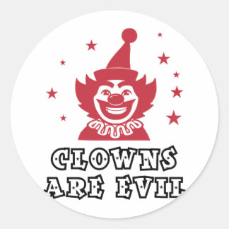 Clowns Are Evil Classic Round Sticker