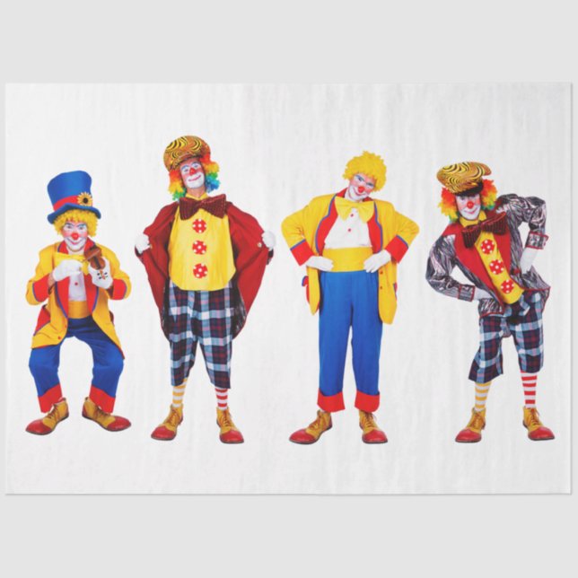 Clowns Carnival Decoupage 20x30  Tissue Paper (Front)