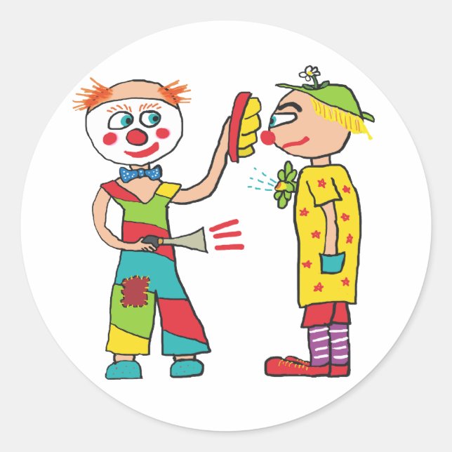 Clowns Classic Round Sticker (Front)