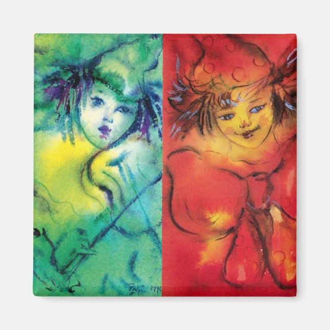 CLOWNS COLLECTION / Venetian Masquearde Ball Magnet (Front)