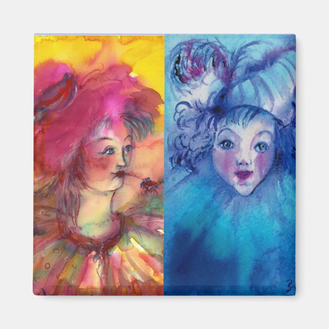 CLOWNS COLLECTION / Venetian Masquearde Ball Magnet (Front)