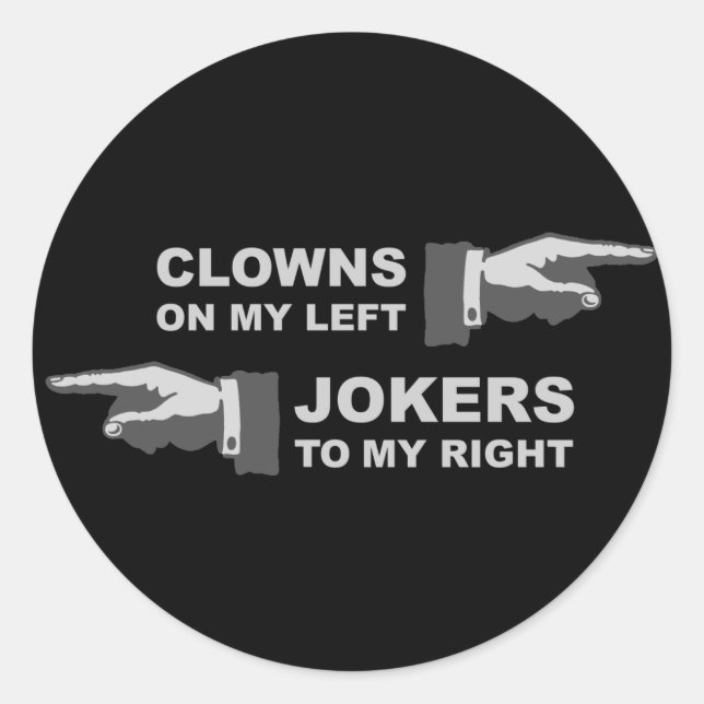 Clowns & Jokers Classic Round Sticker (Front)