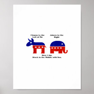 Clowns Left Joker Right Stuck In Middle With You E Poster