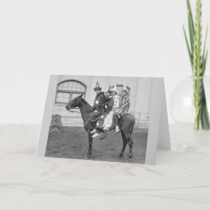 Clowns on a Horse, 1915 Card