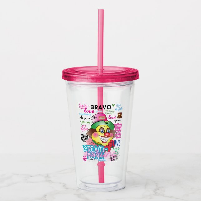 Clowns Remember Acrylic Tumbler (Front)