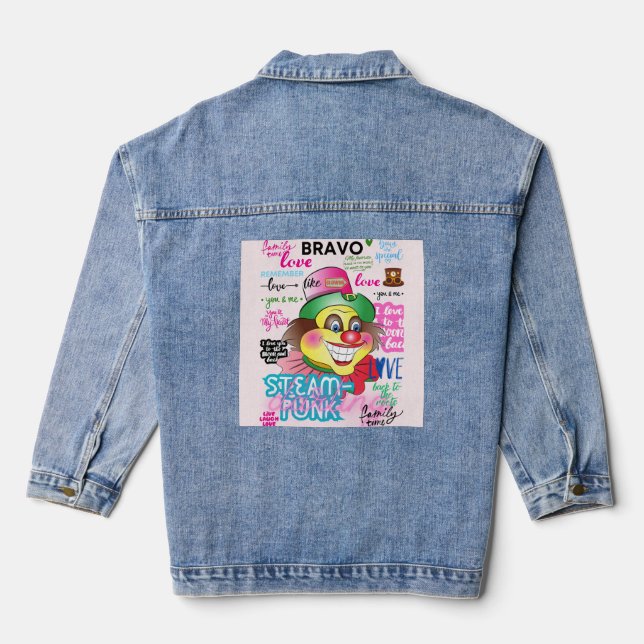 CLOWNS REMEMBER DENIM JACKET (Back)