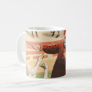 Clowns With Performing Geese, Roosters, & Donkey. Coffee Mug