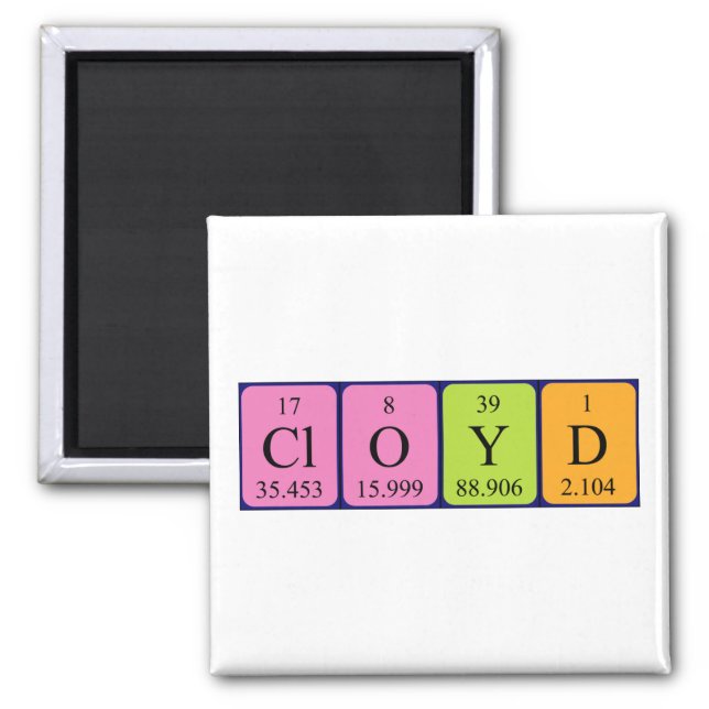 Cloyd periodic table name magnet (Front)