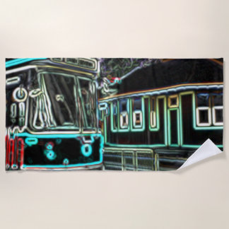 CLRV Neon at stn Beach Towel