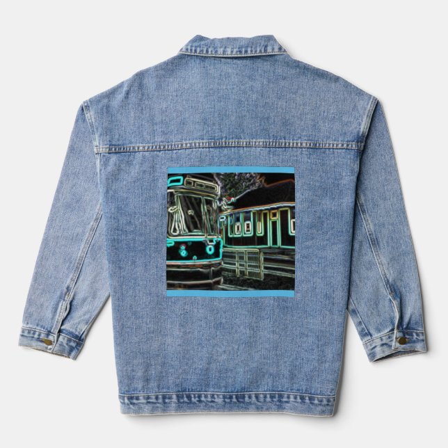 CLRV Neon at stn Denim Jacket (Back)