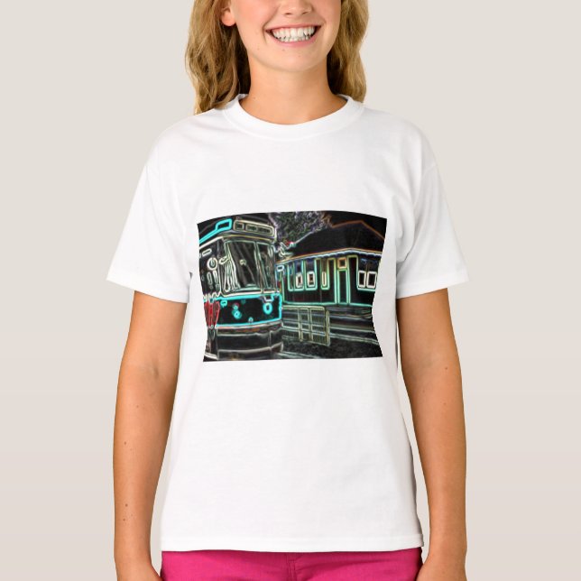 CLRV Neon at stn Kids Basic T-Shirt (Front)