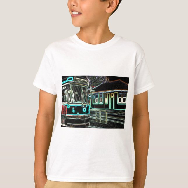 CLRV Neon at stn Kids Basic T-Shirt (Front)