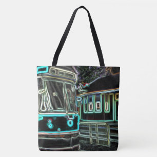 CLRV Neon at stn Large Shoulder Tote Bag