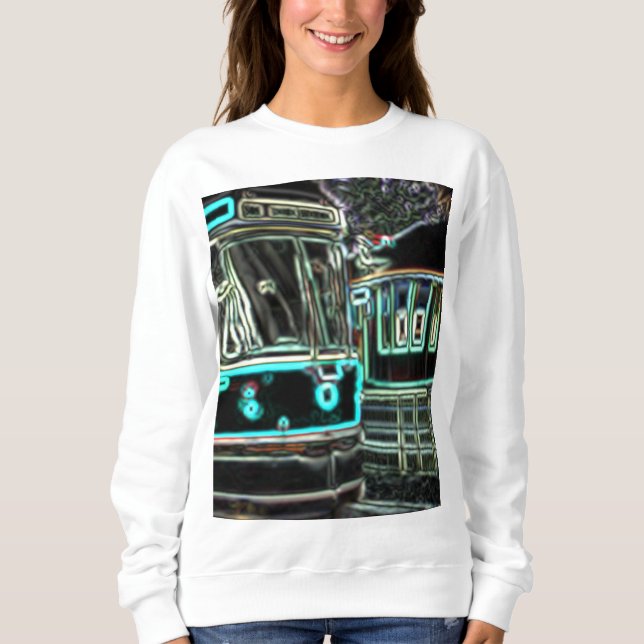 CLRV Neon at stn Women's Basic Sweatshirt (Front)