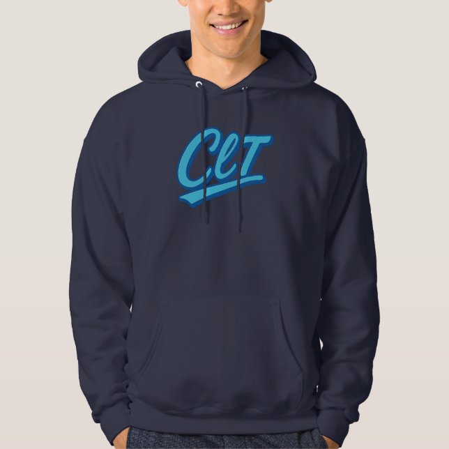CLT Charlotte Airport Code Design – Carolina Blue  Hoodie (Front)