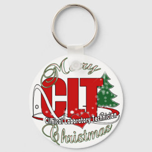 CLT CHRISTMAS Clinical Laboratory Technician Key Ring