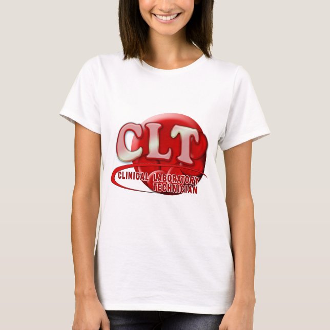 CLT CLINICAL LABORATORY TECHNICIAN SWOOSH LOGO T-Shirt (Front)