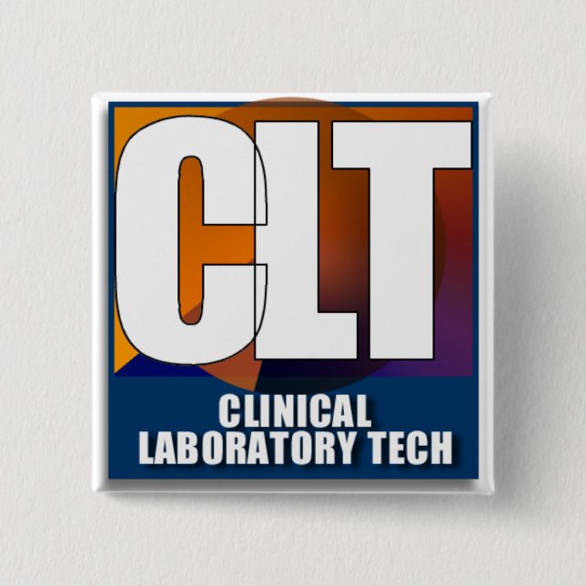 CLT LOGO - CLINICAL LABORATORY TECH 15 CM SQUARE BADGE (Front)